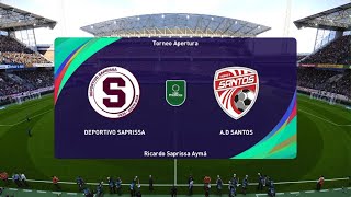 Modo carrera jugador liga Promerica Deportivo Saprissa vs Santos de Guapiles [upl. by Assilram]