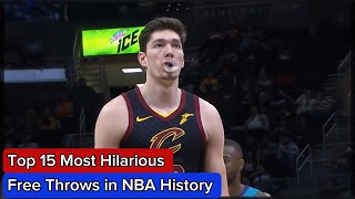 Top 15 Funniest Free Throw FAILS in the NBA [upl. by Cronin]