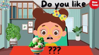 Do You Like Broccoli Ice Cream  Silly Food Song for Kids to Learn Food Preferences [upl. by Lanette]