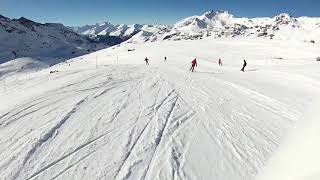 Skiing Sommet des 3 Vallees to Orelle [upl. by Asseret]