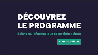 Sciences informatique et mathématique  Programme préuniversitaire [upl. by Formica]