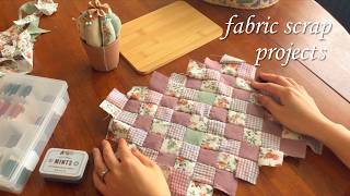 my handmade diary 4🌷mini patchwork ironing board🪡Slow Stitching in the Afternoon  sewing vlog [upl. by Braeunig]