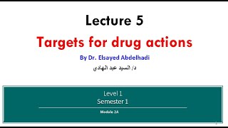 Lecture 5  Targets for drug actions and doseresponse Curve Dr Elsayed Abdelhadi 2023  2024 [upl. by Adnoma]