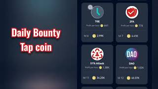 Combo Harian Tap Coin Hari Ini  Combo Harian Tap Coin Bot  Daily Bounty Tap coin Today 31 October [upl. by Siekram]