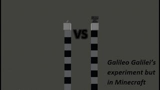 Galileo Galileis experiment but in Minecraft [upl. by Dolores83]