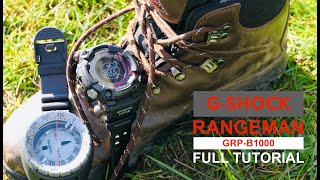 CASIO GSHOCK GPR B1000 Rangeman  Best FULL Tutorial  FULL Navigation Tutorial with time stamps [upl. by Keare]