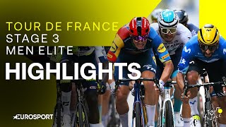 HISTORY IS MADE IN TURIN 😍  Tour de France Stage 3 Race Highlights  Eurosport Cycling [upl. by Davina]