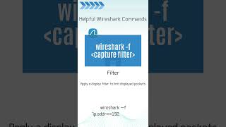 Wireshark Command Capture Filter [upl. by Marissa]