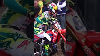 Jett Lawrence is unreal with gate drop starts… 😳 motocross dirtbikes mxon [upl. by Zetana]