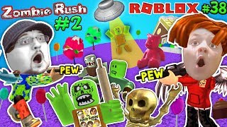 ROBLOX ZOMBIE RUSH 2 UFO Spaceship Friend amp Candy Land FGTEEV Rolling Pin Gameplay Chase 38 [upl. by Entroc]