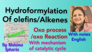 Oxo processHydroformylation of olefinsAlkene organometallic homogeneous Catalyst co2Co8 cycle [upl. by Townshend]