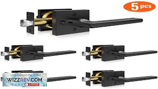 VEVOR Privacy Door Handle 5Pack Matte Black Door Lever Right or Left Review [upl. by Aicileb]