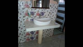 Counter Top wash Basin installation ll Counter Top wash Basin bina salab to [upl. by Oiruam]