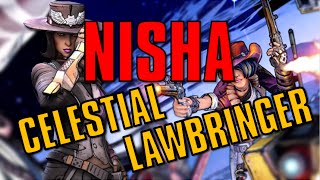 Borderlands the Pre Sequel Level 50 Nisha Celestial Lawbringer BuildGear Tutorial [upl. by Ellie294]