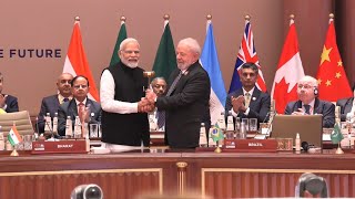 India PM Modi passes gavel to Brazils Lula as G20 summit closes  AFP [upl. by Adnarim]