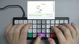 Typing Demonstration on typeracercom with BM40 Ortholinear Keyboard with Dvorak Layout [upl. by Bor]