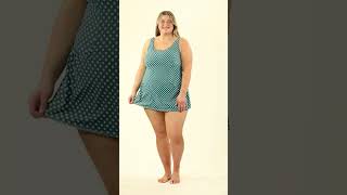 Sporti Plus Size Polka Dot Swim Dress  SwimOutletcom [upl. by Truman]