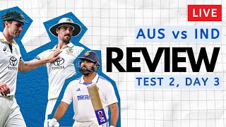 🔴 LIVE AUSvsIND 2nd Test Day 3 Review Aakashvani [upl. by Llezniuq261]