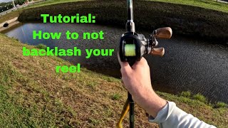 How to Set Your Baitcaster so You dont Backlash Tutorial [upl. by Hudson]