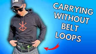 How to CONCEALED CARRY without Belt Loops  Comfort Concealment Belt Review [upl. by Edia]