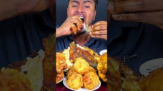 Rohu Fish Fry Eating mukbang reels asmr shortvideo viralshort reelsvide short foodie eating [upl. by Eldreda]