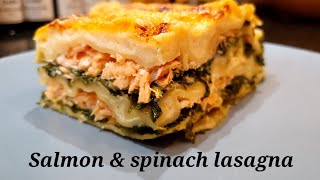 salmon and spinach lasagna [upl. by Babbette22]