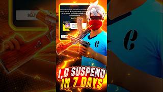 Free fire Id unsuspend 😎 shorts freefire [upl. by Janeta]