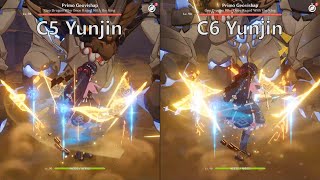 Yoimiya with C5 vs C6 Yunjin Side by Side Comparison [upl. by Jamieson]