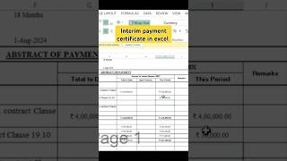 Interim payment certificate  EPC contractor billing work excel shorts ai [upl. by Ahen]