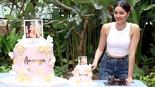 Ananya Pandey 26th Birthday Cake Cutting Celebration With Media [upl. by Hollerman]