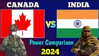 India vs Canada Military Power Comparison 2024  Canada vs India Power comparison  Comparison 2024 [upl. by Noam]