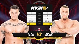 HIGH League 3 FREE FIGHT Alan „Alanik” Kwieciński vs Denis „Bad Boy” Załęcki [upl. by Akela]