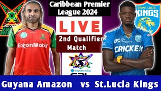 Guyana Amazon Warriors vs St Lucia Kings  GAW vs SLK Qualifier 2 CPL 2024 CPL 2024 [upl. by Einiffit]