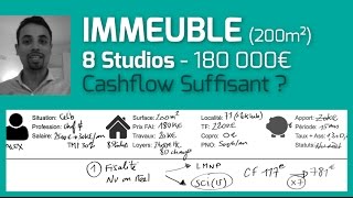 Immeuble de 8 Studios dans un Bourg Cashflow x6 Analyse Immo [upl. by Ahsinot]