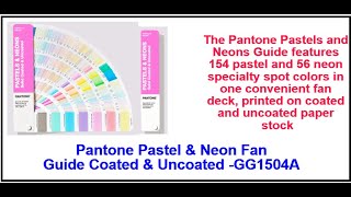 Pantone Pastel amp Neon Fan Guide Coated amp Uncoated GG1504A [upl. by Hennahane]