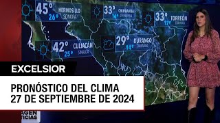 Clima para hoy 27 de septiembre de 2024 [upl. by Nocaj]