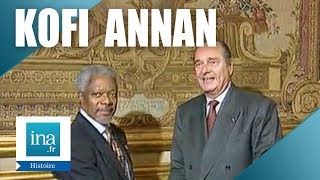 1998  Kofi Annan à lElysée  Archive INA [upl. by Moskow575]