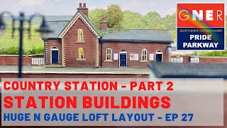 Country Station Build  Station Buildings  N Gauge Loft Layout  Ep 27 [upl. by Elleryt561]