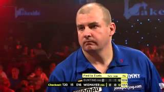 Lakeside BDO World Darts Championship 2014  First Round  Bunting VS Widmayer [upl. by Regdor]