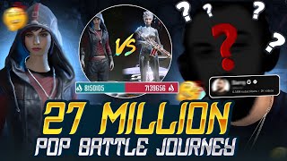 Pk3 To Pk9 Popularity Battle Journey  27 Million Popularity Snipe  Popularity Battle Pubg Mobile [upl. by Pantia]