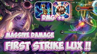 FIRST STRIKE LUX IS CRAZY  Mid Lane Dark Cosmic Lux  Wild Rift BuildRunes [upl. by Norted]