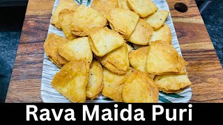 Diwali special Rava Maida Puri  rava maida puri gujarati recipe  trending   trendingvideo [upl. by Egor]