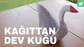 Kolayca origami yapmayı öğrenin Kağıttan Dev Kuğu Yapımı [upl. by Nivrae]