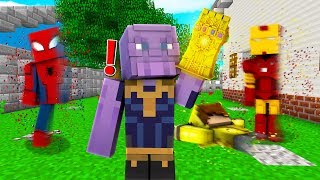 THANOS SONSUZLUK ELDİVENİ İLE YOK ETTİ 😱  Minecraft [upl. by Atokad]