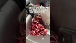 Best meat slicer ever hotpot beswood food meatlovers [upl. by Hpesoy]