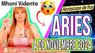 UN FUERTÍSIMO CAMBIO VIENE❗😱MHONI VIDENTE 🔮 Horóscopo de hoy ARIES 4 de NOVIEMBRE 2024 ❤️ Monhi [upl. by Alekim]