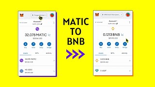 Convert Matic Polygon To BNB on Smart Chain BSC  Live Demo [upl. by Lanna945]