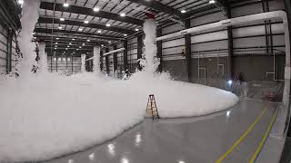 Yulista M6 Hangar Highexpansion Foam Fire Suppression System Test [upl. by Lebiralc]