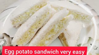 Egg potato sandwich  very easy recipe  Aloo anday sandwich [upl. by Winser]