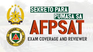 AFPSAT EXAM COVERAGE AND REVIEWER  TIPS TO PASS THE AFPSAT  CIVIL SERVICE REVIEWER [upl. by Annair]